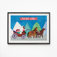 Poster Polish Mountains Horses 30x40