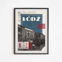 Poster Łódź Tramway Collage 21x30