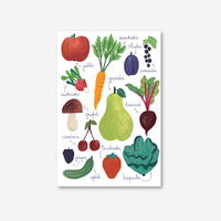 Postcard Fruits and Vegetables