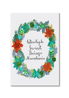 Christmas Wreath Postcard