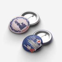 Warsaw Palace of People + Mermaid Vistula pin set