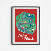 Poster Poland Map 21x30