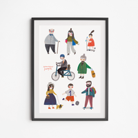 Poster Warsaw People 30x40