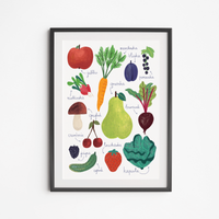 Fruits and Vegetables Poster 30x40