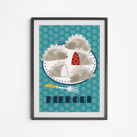 Poster Dumplings on a Plate 40x50