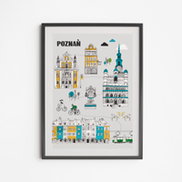 Poster Poznan Walking Route 40x50