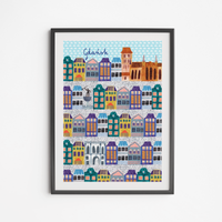 Poster Townhouses Gdansk 40x50