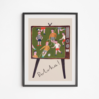 Soccer Players Match Poster 21x30