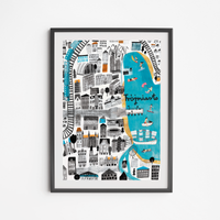 Tri-City Map Poster 21x30