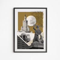 	PLAKAT KOLAŻ WARSZAWA 40X50