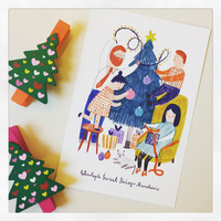 Christmas Family Postcard