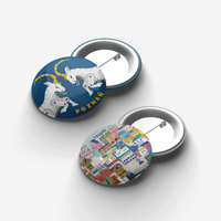 Poznan Goats + City Hall pin set