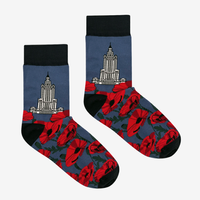 Socks Warsaw Palace of Culture Poppies