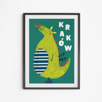 Krakow Dragon Barrel Poster 30x40
