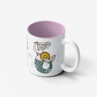 Ceramic Mug Mermaid Retro