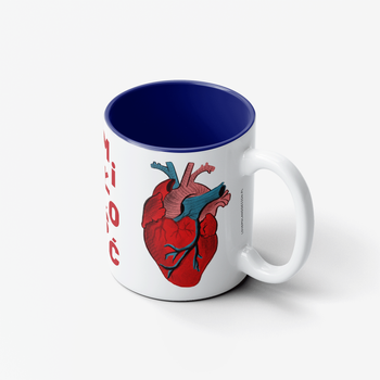 Kubek Ceramiczny Serce Miłość Granat