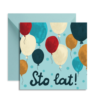 Kartka Sto Lat! Balony