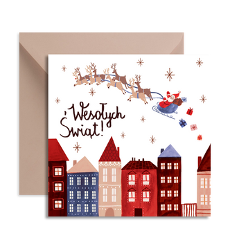 Santa and Reindeer Card