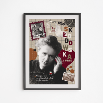 Plakat Skłodowska Kolaż Krata 21x30
