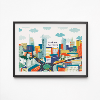 Poster I Love Warsaw / Panorama Wola 21x30