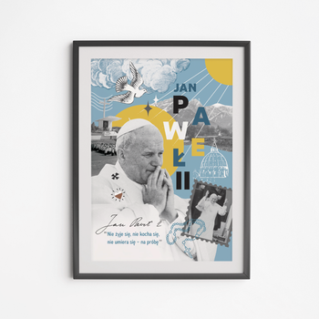 Plakat Papież Jan Paweł II Kolaż 21x30