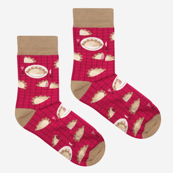 Skarpetki Pierogi Krata Magenta