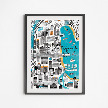 Plakat Trójmiasto Mapa 21x30