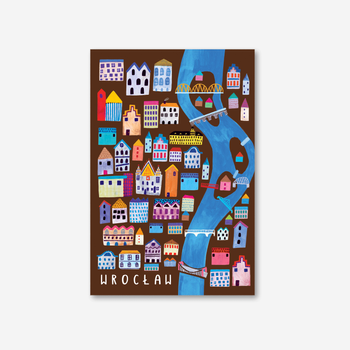 Pocztówka Wrocław Mapa