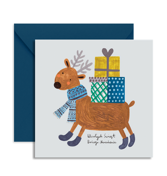 Card Reindeer Dots