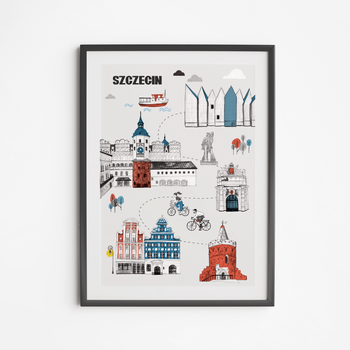 Plakat Szczecin Trasa Spacerowa 21x30