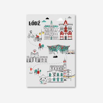 Postcard Lodz Walking Route