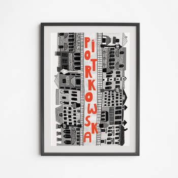 Plakat Łódź Piotrkowska 21x30