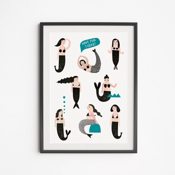 Mermaid Ball Poster 21x30