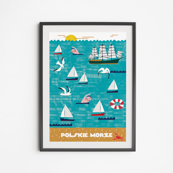 Plakat Polskie Morze 21x30