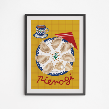 Plakat Pierogi Talerz Bolesławiec 30x40