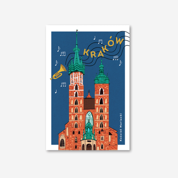 Pocztówka Kraków Kościół Mariacki