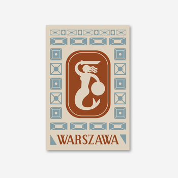 Pocztówka Warszawa Syrenka Sgraffito