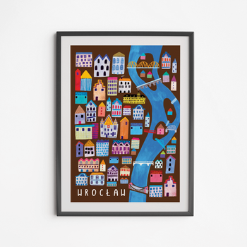 Plakat Wrocław Mapa 21x30