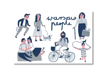 Pocztówka Warsaw People