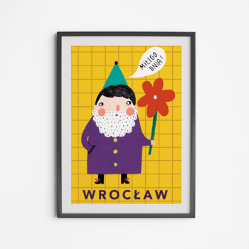 Plakat Wrocław Krasnal Życzliwek 40x50
