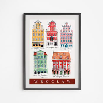Plakat Wrocław Złote Kamienice 21x30