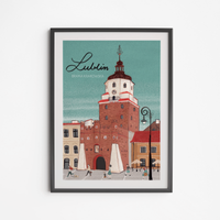 Plakat Lublin Brama Krakowska 21x30