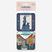 Zestaw Podkładek Warszawa Rynek Starego Miasta + Syrenka Wisła