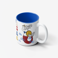 Kubek Ceramiczny Syrenka Retro Indygo
