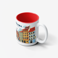 Kubek Ceramiczny Warszawa Rynek Starego Miasta Czerwony