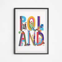 Plakat Napis Poland 21x30