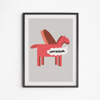 Plakat Warszawa Pegaz 21x30