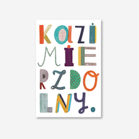 Pocztówka Kazimierz Dolny Napis Kolor