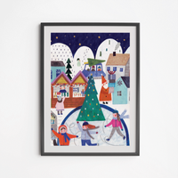 Plakat Świąteczne Miasteczko 50x70