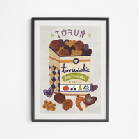 Plakat Toruń Pierniki Pudełko 30x40